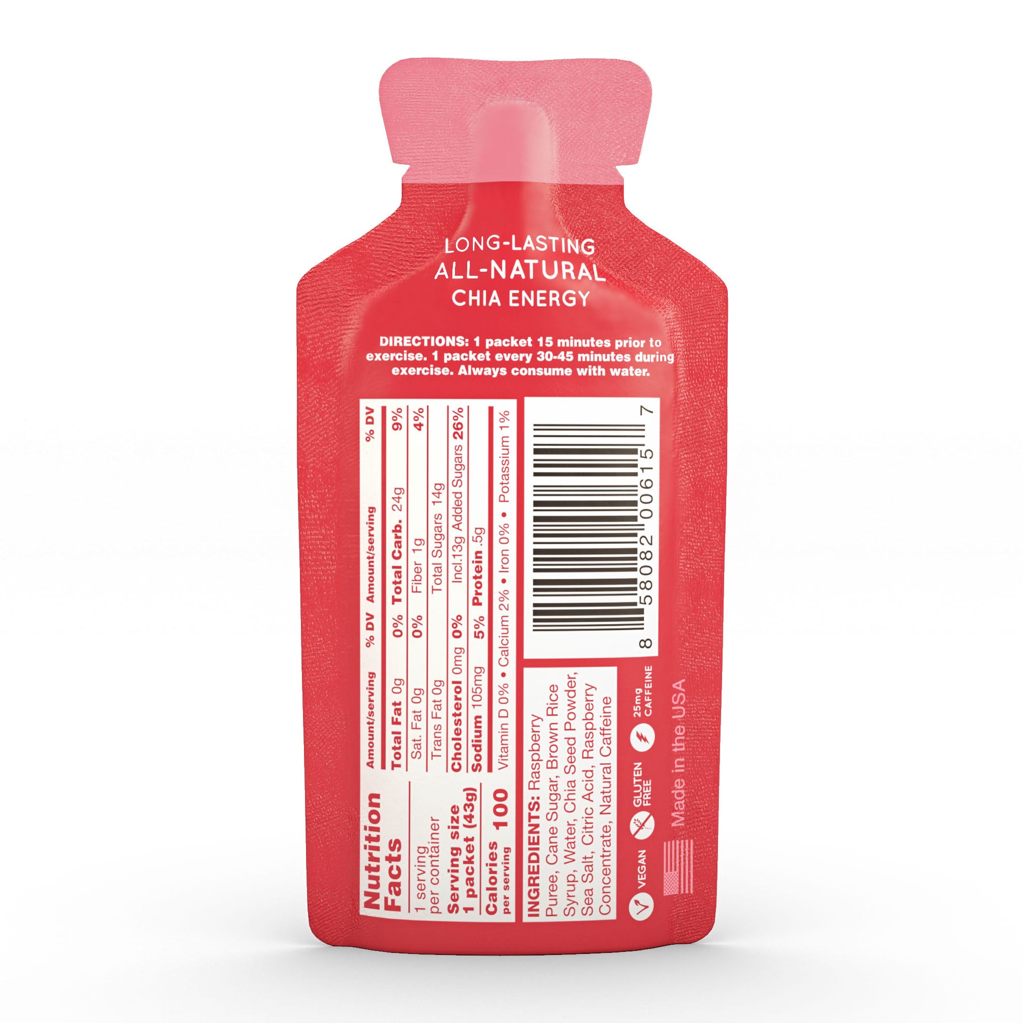 Hüma Energy Gels with caffeine - Raspberry - The Podium