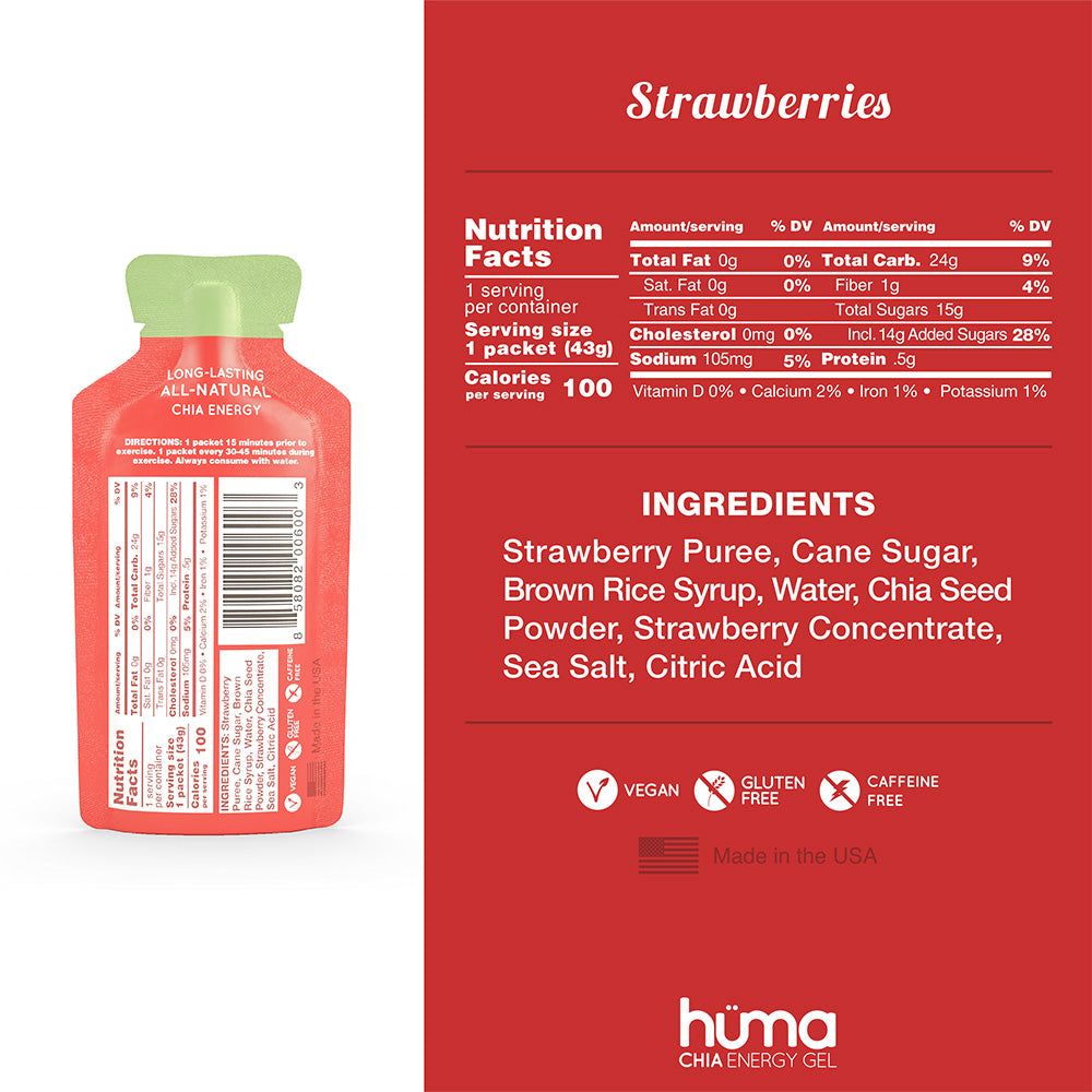 Hüma Energy Gels - Strawberry - The Podium