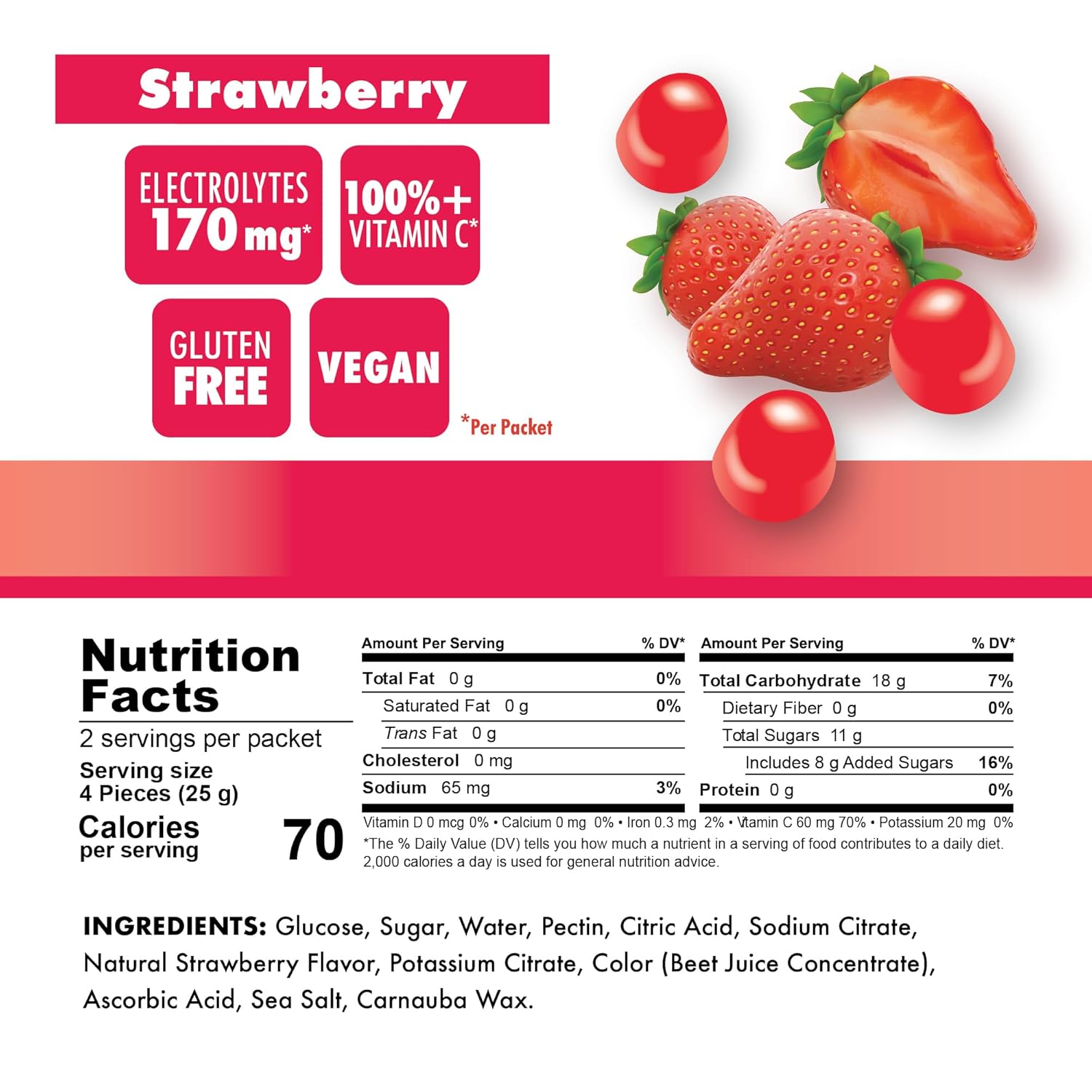Bonk Breaker Energy Chews - Strawberry - Box of 10 Pouches - The Podium