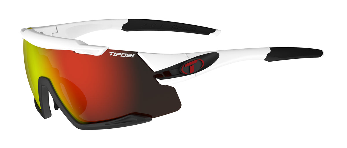 Tifosi Aethon, White/Black -Clarion Red/AC Red/Clear lenses  *Damaged Package