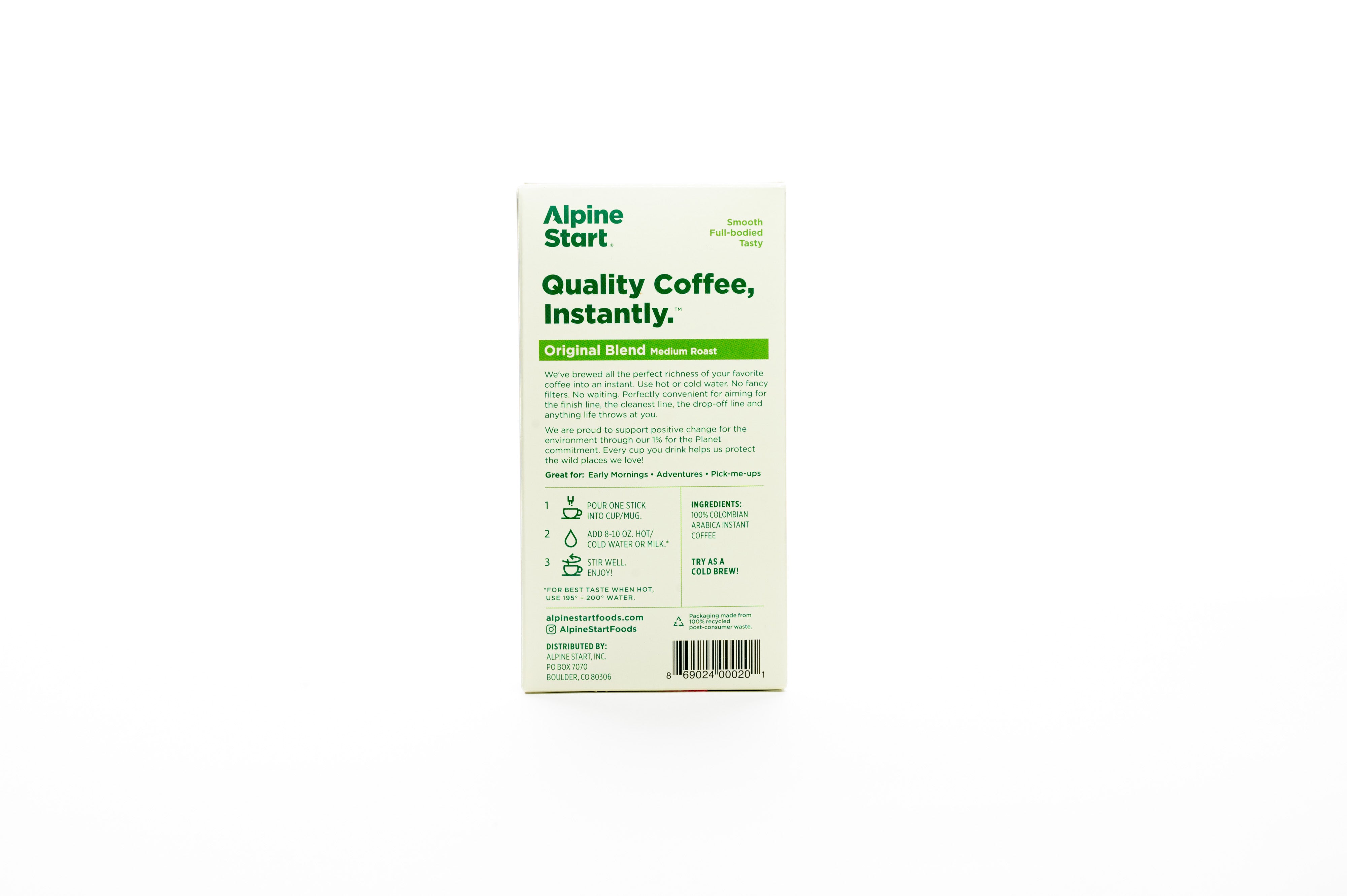 Original Blend Medium Roast Instant Coffee - Box of 8 Servings