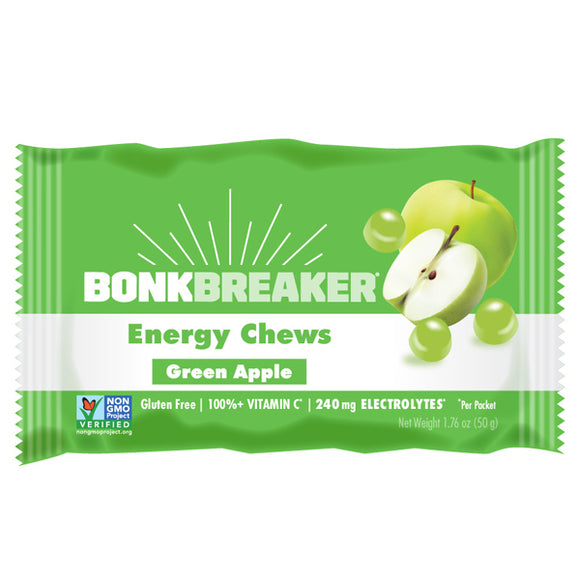 Bonk Breaker Energy Chews - Green Apple  - Box of 10 Pouches