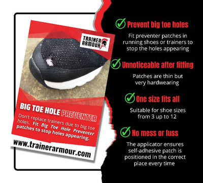 Trainer Armour Big Toe Hole Preventer - The Podium