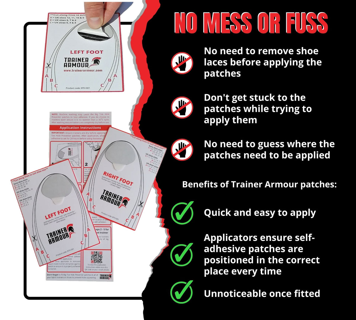 Brit Patch - Big Toe Hole Preventer *Damaged Package