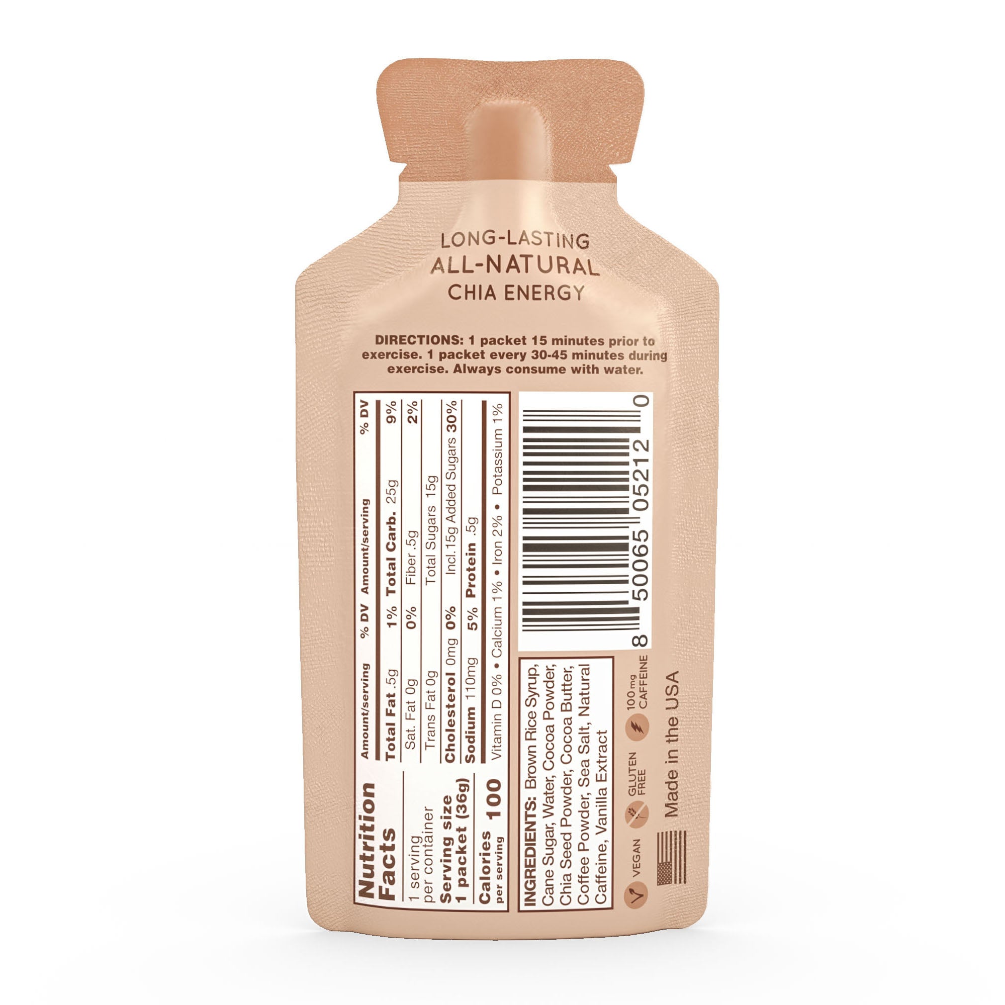 Hüma Energy Gels with caffeine - Double Shot Mocha - The Podium