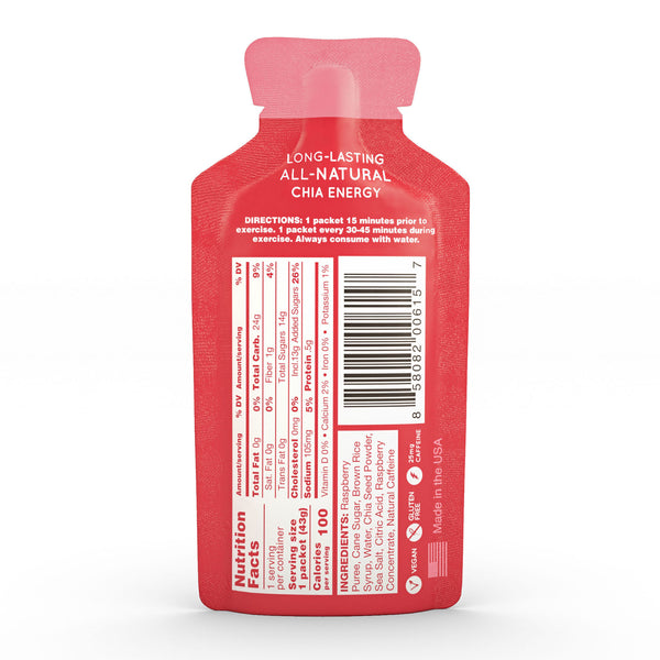 Hüma Energy Gels with caffeine - Raspberry