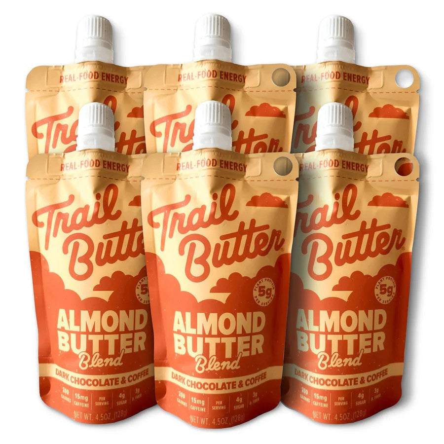 Trail Butter Dark Chocolate & Coffee Re-Sealable Pouch - 128g, box of 6 - The Podium