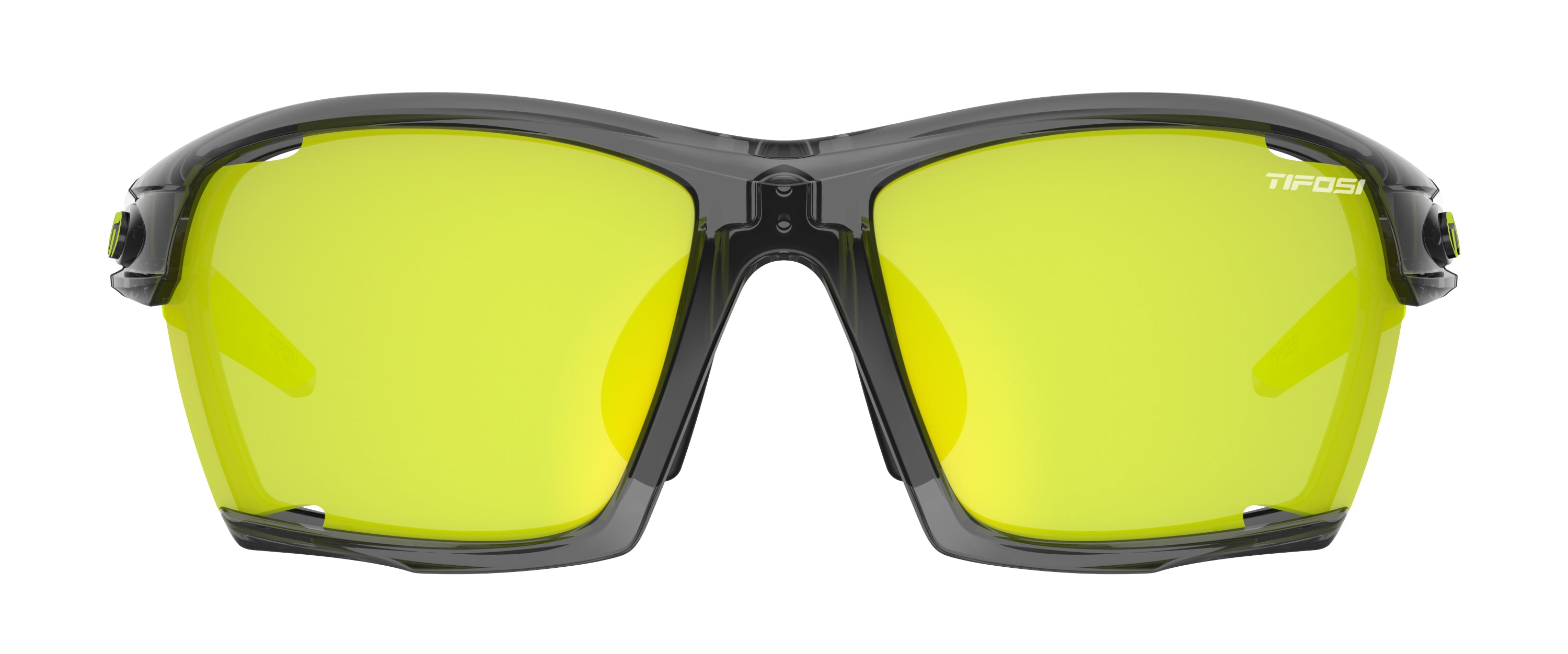 Tifosi Kilo, Crystal Smoke - Clarion Yellow/AC Red/Clear  lenses *Damaged Package