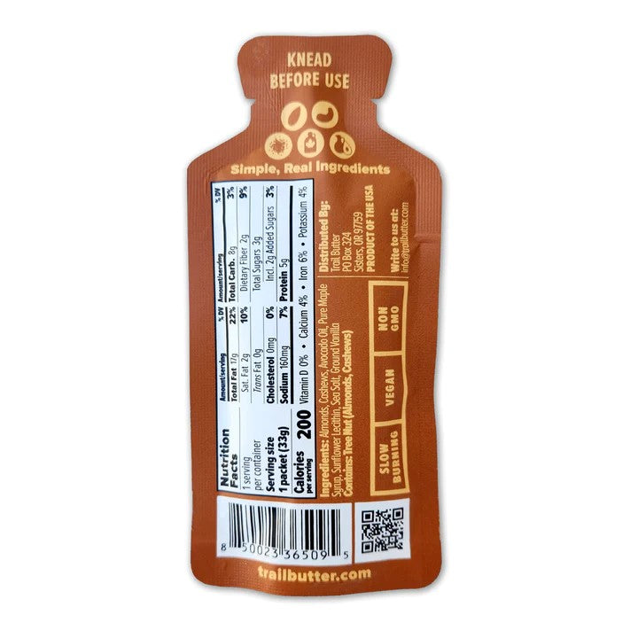 Trail Butter Maple Syrup & Sea Salt single serve - box of 12 - The Podium