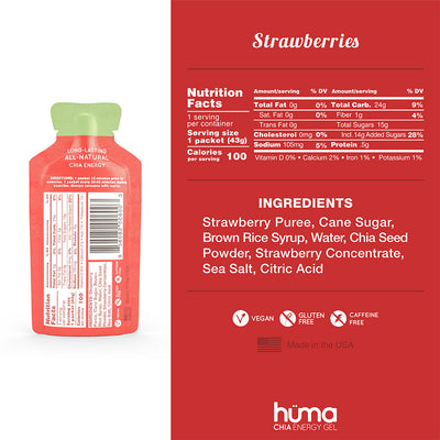 Hüma Energy Gels - Strawberry - The Podium