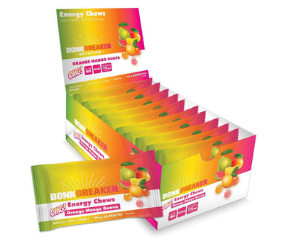 Bonk Breakers Energy Chews - Orange Mango Guava - Box of 10 Pouches - The Podium