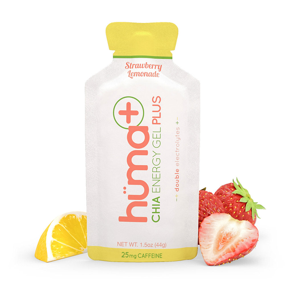 Hüma PLUS Energy Gels with Caffeine - Strawberry-Lemonade