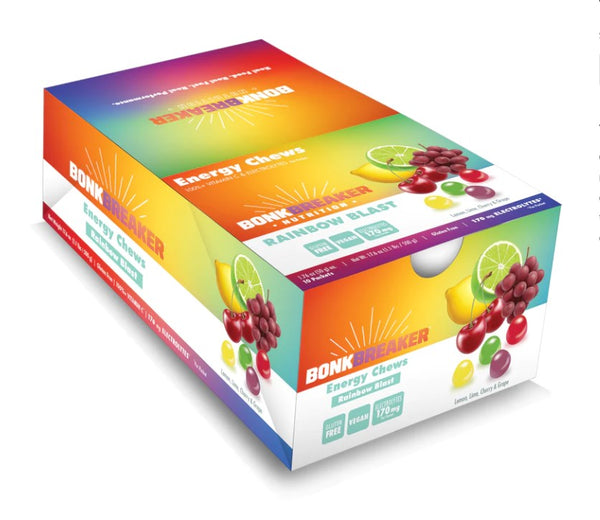Bonk Breaker Energy Chews - Rainbow Blast  - Box of 10 Pouches