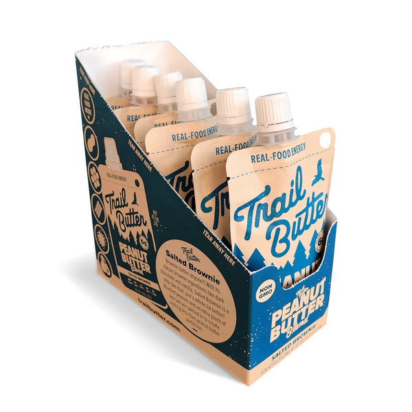 Trail Butter Salted Brownie Peanut - Re-Sealable Pouch - 128g, box of 6