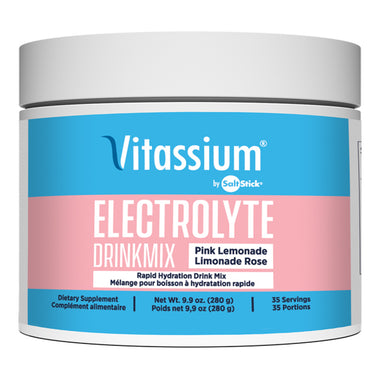 Vitassium Pink Lemonade Drink Mix 35 Serving Tub