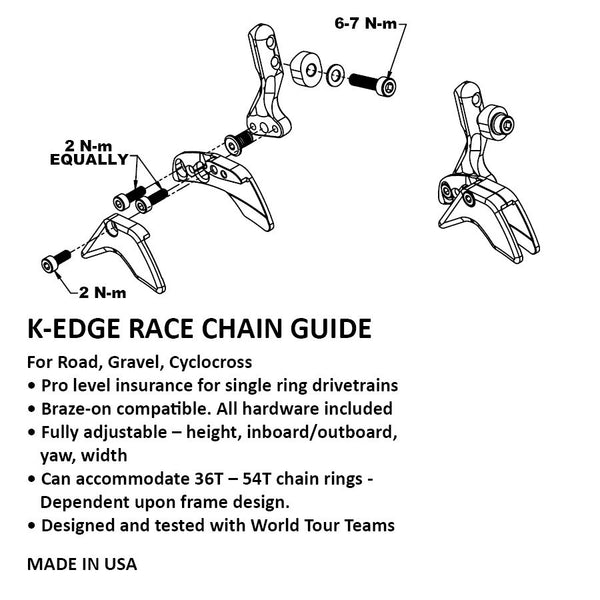 K-Edge-080 1x Race Chain Guide