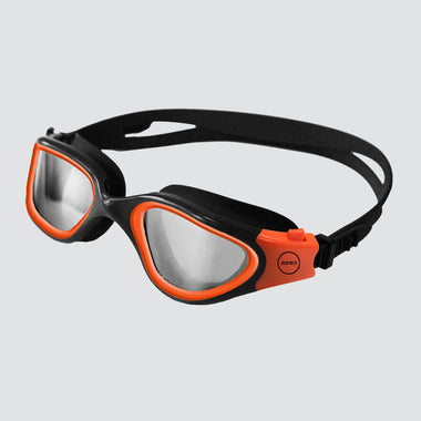 Zone3 Vapour Photochromatic Swim Goggles, Black/Hi-Vis Orange - The Podium
