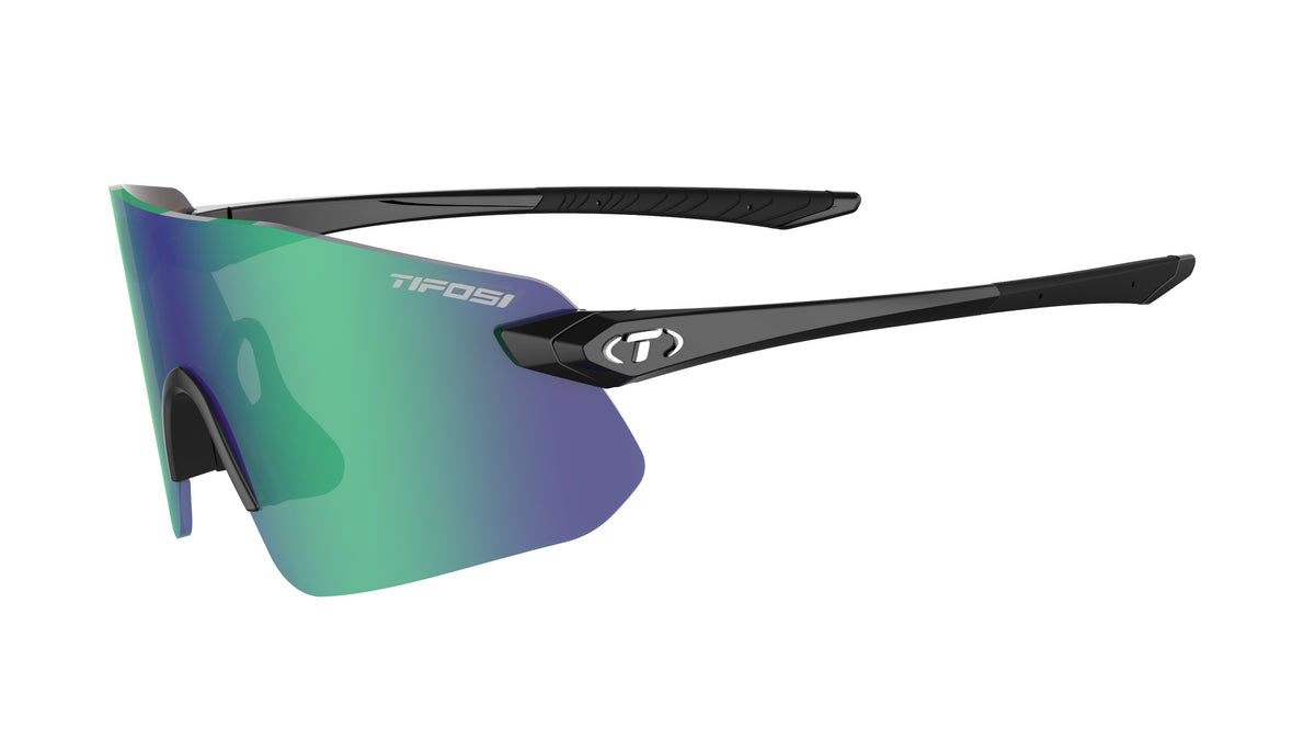 Tifosi Vogel SL, Gloss Black - Smoke Green Lens *Damaged Package