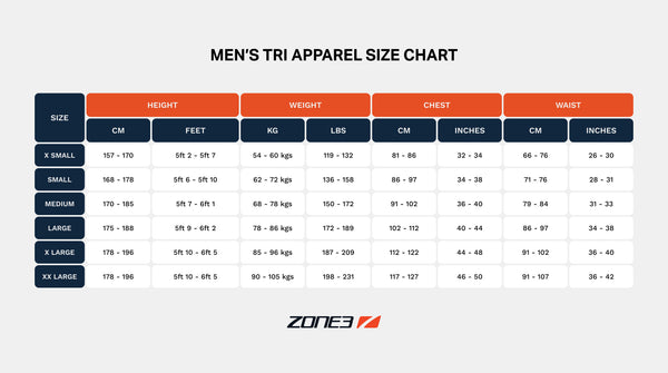 Zone3 Men's Lava Long Distance Full Zip Short Sleeve Trisuit - Black/White - The Podium