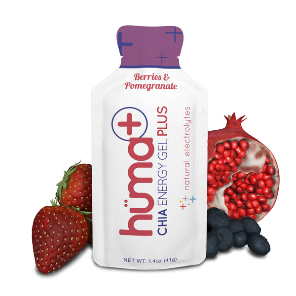 Huma PLUS Energy Gels - Berries & Pomegranate, Sport Nutrition, Huma - The Podium