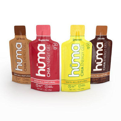 Huma Energy Gels - 12 gel Caffeinated Variety pack, Sport Nutrition, Huma - The Podium