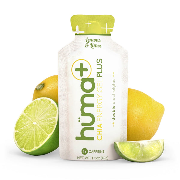 Hüma Plus Energy Gels with Caffeine - Lemons & Limes
