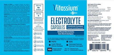Vitassium Buffered Salt Capsules for POTS and Dysautonomia - 100 Capsules - The Podium
