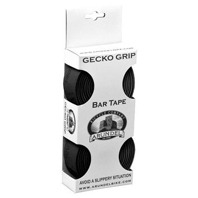 ARUNDEL Gecko Grip Textured Black Handlebar Bar Tape with Plugs